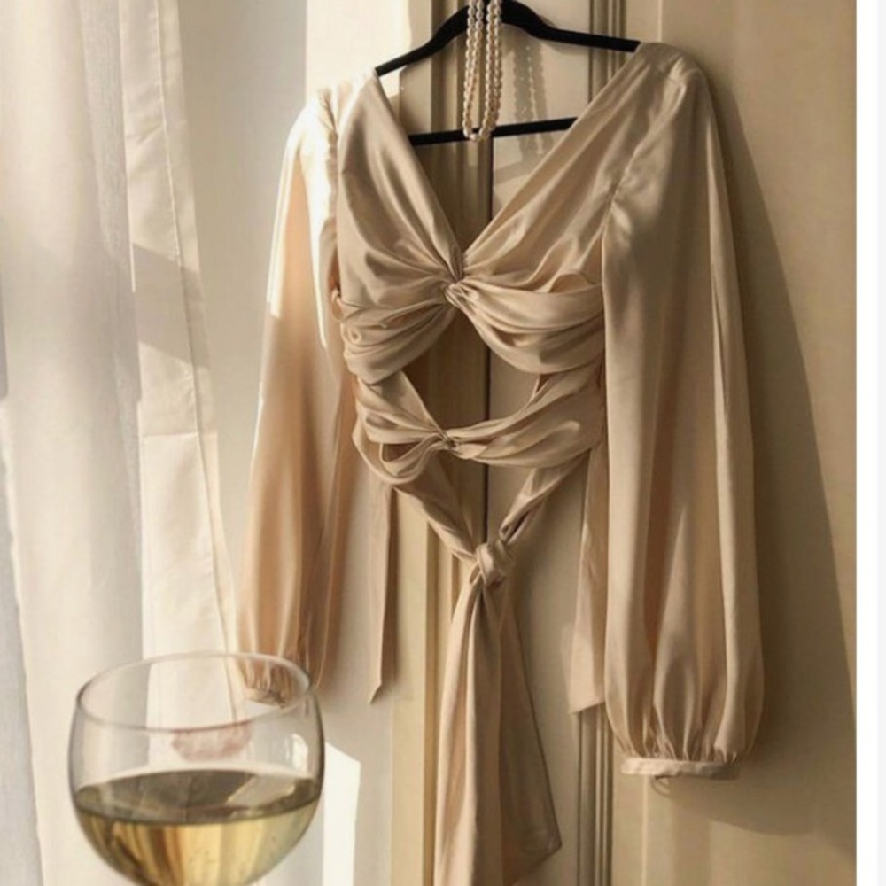 Shop Rumours satin angel blouse